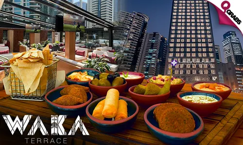 Mezze Platter for TWO at WAKA Terrace, Aleph Doha Residences, Curio Collection by Hilton!